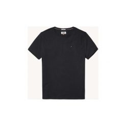 T-shirty z krótkim rękawem Tommy Jeans DM0DM04411 ORIGINAL JERSEY. Czarne t-shirty męskie Tommy Jeans, s, bez wzorów, z jeansu, bez kołnierzyka, krótkie. Za 98,37 zł.