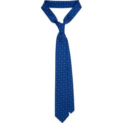 Krawat Granatowy w Mikrowzór. Niebieskie krawaty męskie LANCERTO, bez wzorów, eleganckie. W wyprzedaży za 69,90 zł.