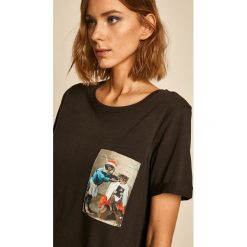 Medicine - T-shirt Eviva l'arte. Szare bluzki damskie MEDICINE, s, z aplikacjami, z bawełny, z okrągłym kołnierzem. Za 59,90 zł.