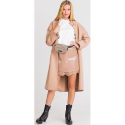 PŁASZCZ Pinko. Różowe kurtki damskie Pinko, w paski, z materiału. Za 1199,40 zł.