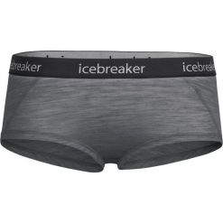 Icebreaker Wmns Sprite Hot Pants Gritstone Hthr/Black M. Czarne majtki damskie termoaktywne marki Icebreaker, m, z wełny. W wyprzedaży za 102,00 zł.