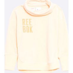 Reebok - Bluza dziecięca 110-172 cm. Różowe bluzy dziewczęce Reebok, bez wzorów, z bawełny, bez rękawów, z kapturem. W wyprzedaży za 89,90 zł.