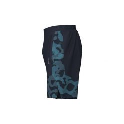 Spodenki fitness kardio FST 500 AOP męskie. Niebieskie spodenki sportowe męskie DOMYOS, m, bez wzorów, z elastanu, sportowe, na fitness i siłownię. Za 59,99 zł.