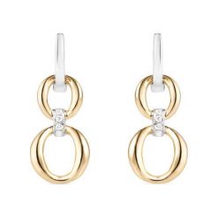 Kolczyki damskie: RABAT Kolczyki – , Brylant 0,04ct