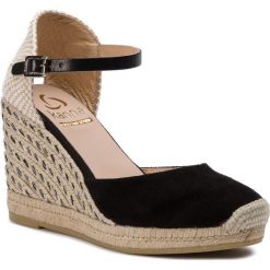 Espadryle KANNA - 19KV9230 Ante Negro. Czarne espadryle damskie marki Kanna, bez wzorów, ze skóry, bez obcasa, na obcasie. Za 279,00 zł.