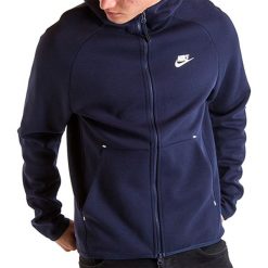 Bluza Nike Sportswear Tech Flleece 928483-451. Bluzy męskie Nike, xxl, bez wzorów, z bawełny, eleganckie, z kapturem, bez rękawów, z kapturem. Za 369,99 zł.