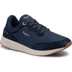 Sneakersy PEPE JEANS - Jayker Basic PMS30575 Navy 595. Niebieskie sneakersy męskie Pepe Jeans, bez wzorów, z jeansu, bez zapięcia. W wyprzedaży za 239,00 zł.