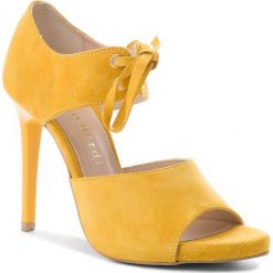 Sandały SERGIO BARDI - Fiastra SS127361218TP 252. Żółte klapki damskie Sergio Bardi, bez wzorów, ze skóry, bez obcasa, na obcasie. W wyprzedaży za 179,00 zł.