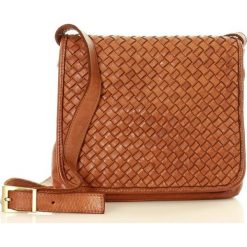 MARCO MAZZINI Torebka skórzana vintage crossbody pelle lavata brąz camel. Brązowe listonoszki damskie MAZZINI, w paski, ze skóry, vintage, bez dodatków. Za 369,00 zł.