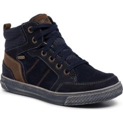Sneakersy SUPERFIT - 5-00201-80 Blau/Braun. Niebieskie trampki chłopięce Superfit, bez wzorów, ze skóry, bez zapięcia. W wyprzedaży za 299,00 zł.