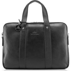 Torba na laptopa. Czarne torby męskie skórzane Wittchen, w paski, ze skóry, eleganckie. W wyprzedaży za 899,90 zł.