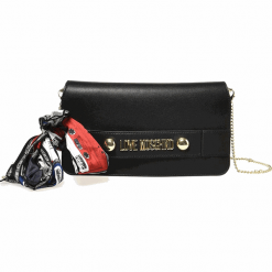 Love Moschino kopertówka JC4226-PP08-KD0-000 czarna. Czarne kopertówki damskie Love Moschino, bez wzorów, eleganckie, bez dodatków. W wyprzedaży za 499,00 zł.