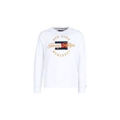 Bluzy Tommy Hilfiger ICON ARTWORK SWEATSHIRT. Białe bluzy męskie TOMMY HILFIGER, xl, bez wzorów, bez kołnierzyka, bez rękawów, bez kaptura. Za 311,40 zł.
