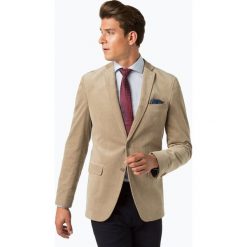 Nils Sundström - Marynarka męska, beżowy. Brązowe marynarki męskie slim fit Nils Sundström, prążkowane. Za 349,95 zł.