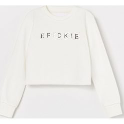 Bluza o skróconym fasonie - Kremowy. Białe bluzy damskie Reserved, bez wzorów, bez rękawów, bez kaptura. Za 45,99 zł.