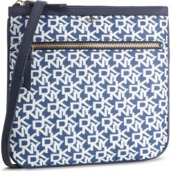 Torebka DKNY - R84EF397 Denim Logo/Navy DED. Niebieskie listonoszki damskie DKNY, bez wzorów, z materiału, na ramię, bez dodatków. W wyprzedaży za 269,00 zł.