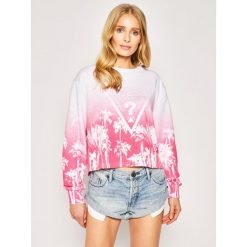 Bluza Guess Candela W0GQ29 K8K90. Różowe bluzy damskie Guess, m, z aplikacjami, z bawełny, bez rękawów, bez kaptura. W wyprzedaży za 199,00 zł.