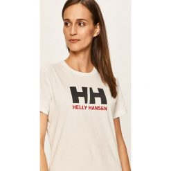 Helly Hansen - T-shirt. Niebieskie bluzki damskie Helly Hansen, s, z nadrukiem, z bawełny, z okrągłym kołnierzem. W wyprzedaży za 99,90 zł.