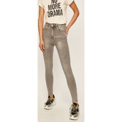 Answear - Jeansy. Szare jeansy damskie ANSWEAR, s, z podwyższonym stanem. W wyprzedaży za 79,90 zł.