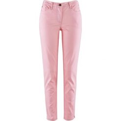 Wygodne spodnie SKINNY bonprix jasnoróżowy pudrowy. Czerwone rurki damskie bonprix. Za 49,99 zł.