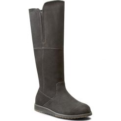Kozaki EMU AUSTRALIA - Quin Hi W11286 Charcoal. Szare buty zimowe damskie EMU Australia, z gumy, przed kolano, na wysokim obcasie. Za 849,00 zł.
