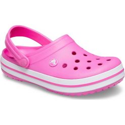 Crocs Crocband Electric Pink/White M8W10 (41-42). Różowe klapki damskie Crocs, bez wzorów, z materiału, bez obcasa. W wyprzedaży za 205,00 zł.