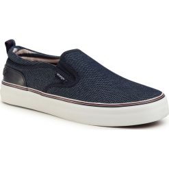 Tenisówki WRANGLER - Epic Slip On WM01022A Blue Japan 559. Niebieskie półbuty męskie Wrangler, bez wzorów, z gumy, klasyczne, bez zapięcia. W wyprzedaży za 169,00 zł.