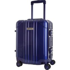 Walizka w kolorze niebieskim - 35 l. Niebieskie walizki Platinium, z materiału. W wyprzedaży za 349,95 zł.