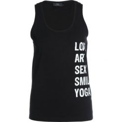 Topy sportowe damskie: YUJ LOVE SMILE YOGA Top black