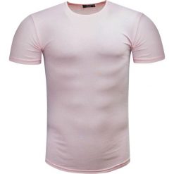 Koszulka męska t-shirt gładki różowy Recea. Różowe koszulki męskie Recea, s, bez wzorów, z bawełny, klasyczne, z klasycznym kołnierzykiem. Za 17,99 zł.