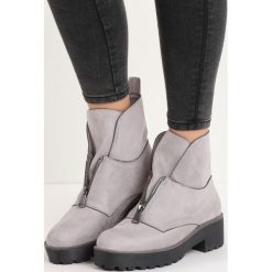 Szare Botki September. Szare buty zimowe damskie Born2be, na niskim obcasie. Za 99,99 zł.