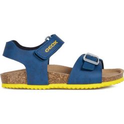 Geox - Sandały dziecięce. Niebieskie sandały chłopięce Geox, ze skóry ekologicznej, bez zapięcia. Za 219,90 zł.