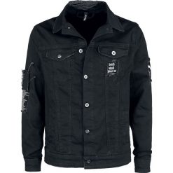 Disturbia No Dominion Jacket Kurtka jeansowa czarny. Czarne kurtki męskie marki Disturbia, l, z aplikacjami, z jeansu, bez kaptura. Za 304,90 zł.