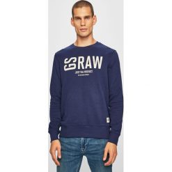 G-Star Raw - Bluza. Niebieskie bluzy męskie G-Star RAW, s, z aplikacjami, z elastanu, retro, z okrągłym kołnierzem, bez rękawów, bez kaptura. Za 419,90 zł.