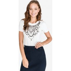 TWINSET Koszulka Biały. Białe koszulki damskie Twinset, s, z nadrukiem, z elastanu, bez kołnierzyka. Za 385,95 zł.