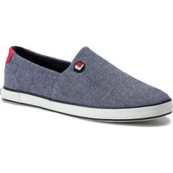 Tenisówki LANETTI - MS19350-1 Denim. Niebieskie półbuty męskie Lanetti, na co dzień, bez wzorów, z gumy, klasyczne, bez zapięcia. W wyprzedaży za 59,99 zł.