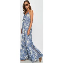 Pepe Jeans - Sukienka Olivia. Niebieskie sukienki damskie Pepe Jeans, na co dzień, s, bez wzorów, z poliesteru, casualowe, bez kołnierzyka, bez rękawów, maxi, rozkloszowane. Za 399,90 zł.