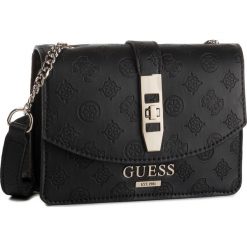 Torebka GUESS - Peony Classic (Sg) HWSG73 98780 BLA. Czarne listonoszki damskie Guess, z aplikacjami, ze skóry ekologicznej, wizytowe, bez dodatków. Za 449,00 zł.