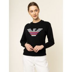 Bluza Emporio Armani 3H2M8Z 2J49Z 0999. Czarne bluzy damskie Emporio Armani, m, bez wzorów, z bawełny, bez rękawów, bez kaptura. W wyprzedaży za 399,00 zł.