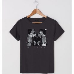 Koszulka z cekinami Mickey Mouse - Czarny. Czarne koszulki damskie House, s, z motywem z bajki, bez kołnierzyka, bez rękawów. Za 49,99 zł.