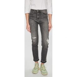 Tommy Hilfiger - Jeansy Riverpoint. Szare jeansy damskie z wysokim stanem marki TOMMY HILFIGER, z elastanu. W wyprzedaży za 479,90 zł.