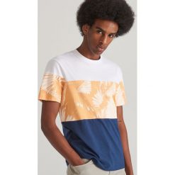 T-shirt w bloki kolorów - Pomarańczowy. Pomarańczowe t-shirty męskie Reserved, s, bez wzorów, bez kołnierzyka. Za 39,99 zł.