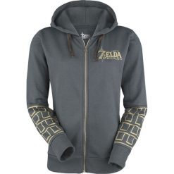 Bluzy damskie: The Legend Of Zelda Breath Of The Wild Bluza z kapturem rozpinana damska szaro-niebieski