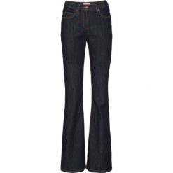 Wygodne dżinsy ze stretchem BOOTCUT bonprix ciemnoniebieski. Niebieskie jeansy damskie bonprix, z jeansu. Za 69,99 zł.