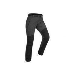 Spodnie turystyczne 2 w 1 - TREK 500 damskie. Szare spodnie damskie FORCLAZ, l, z elastanu. Za 129,99 zł.