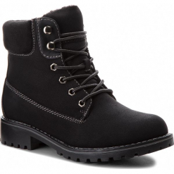 Trapery JENNY FAIRY - WS722-28A Black. Czarne buty zimowe damskie Jenny Fairy, z materiału. Za 129,99 zł.