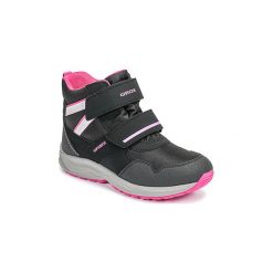 Śniegowce Dziecko Geox J KURAY GIRL B ABX. Czarne kozaki dziewczęce Geox, bez wzorów, bez obcasa. Za 359,00 zł.