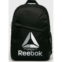 Reebok - Plecak. Czarne plecaki męskie Reebok, z nadrukiem, z poliesteru. W wyprzedaży za 79,90 zł.