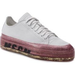 Sneakersy MSGM - Floating Sneakers 2642MDS725 860 12 Biały. Białe półbuty damskie MSGM, na co dzień, z aplikacjami, ze skóry, bez obcasa, na płaskiej podeszwie, bez zapięcia. W wyprzedaży za 909,00 zł.