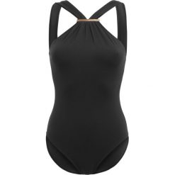Stroje jednoczęściowe: MICHAEL Michael Kors LOGO BAR HIGH NECK ONEPIECE Kostium kąpielowy black